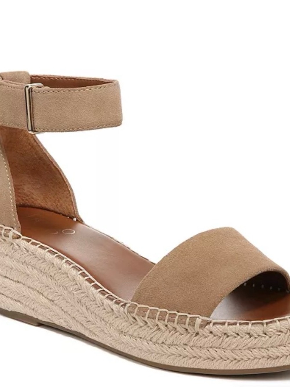 Franco Sarto Tan Suede Espadrille Ankle-Strap Sandals - Picture 8 of 8